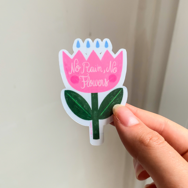 Sticker No Rain, No Flowers – Image 2