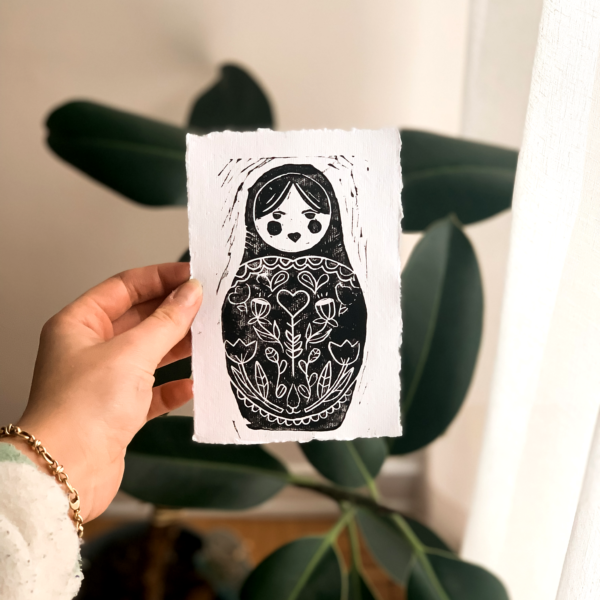 Linogravure Matriochka